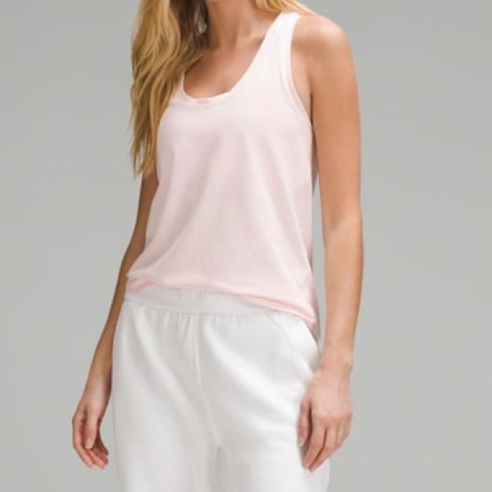 Lululemon Light soft blush powder Pink Racerback Tank Top Sz 10 Workout Top
